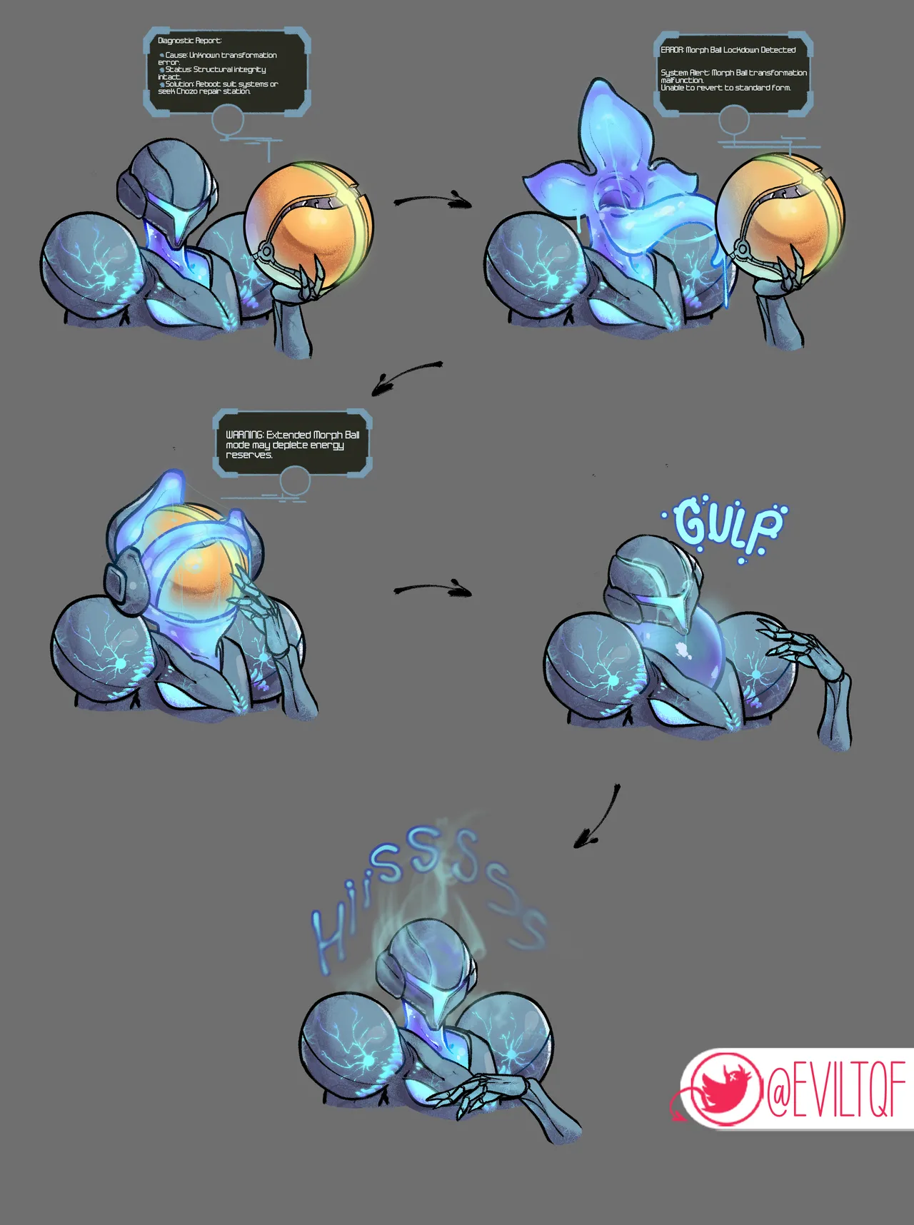 Dark Samus x Morph Ball page 8 full