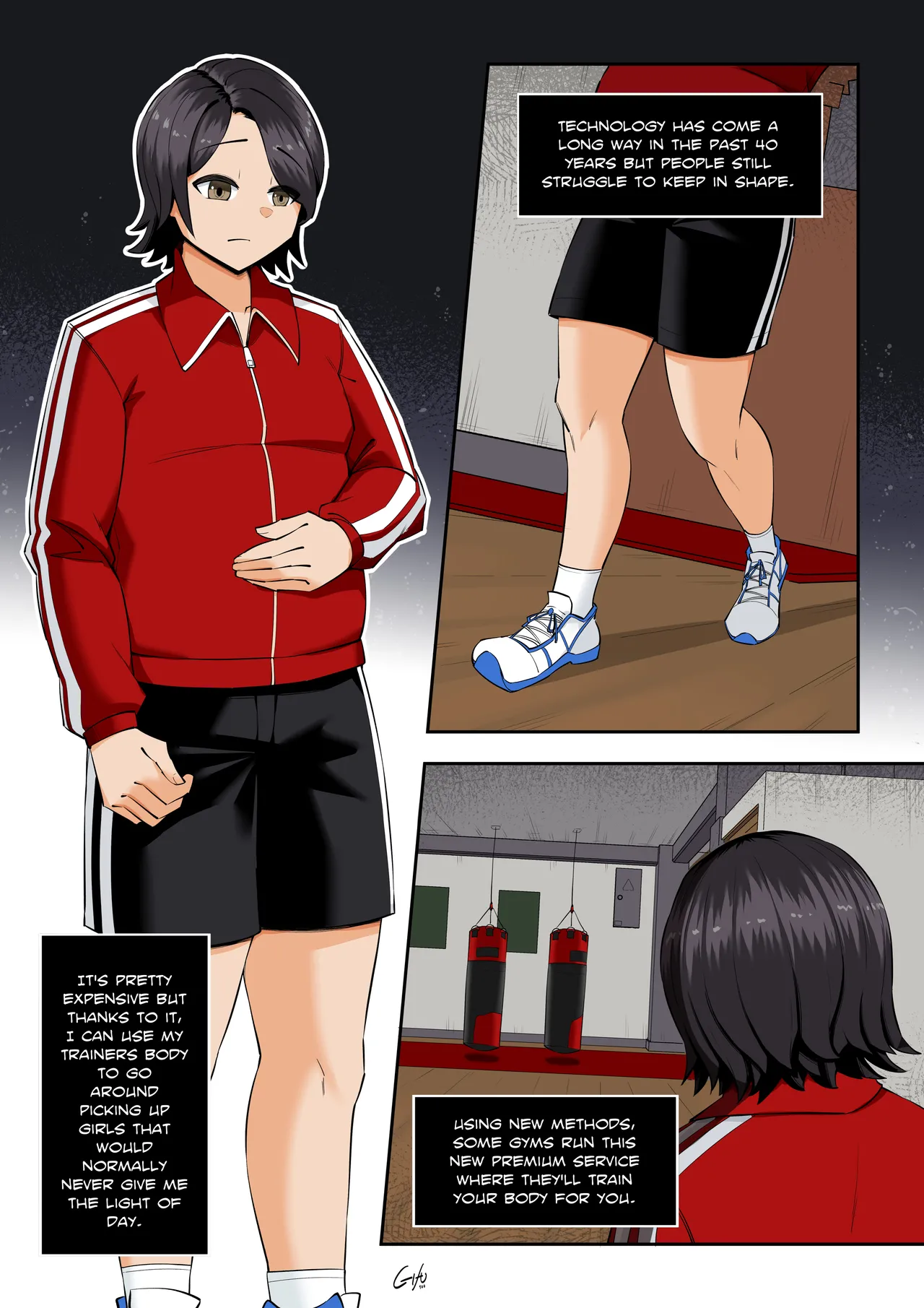 Kawaii Tsun'aho/ Swapping Gym Comic page 1 full