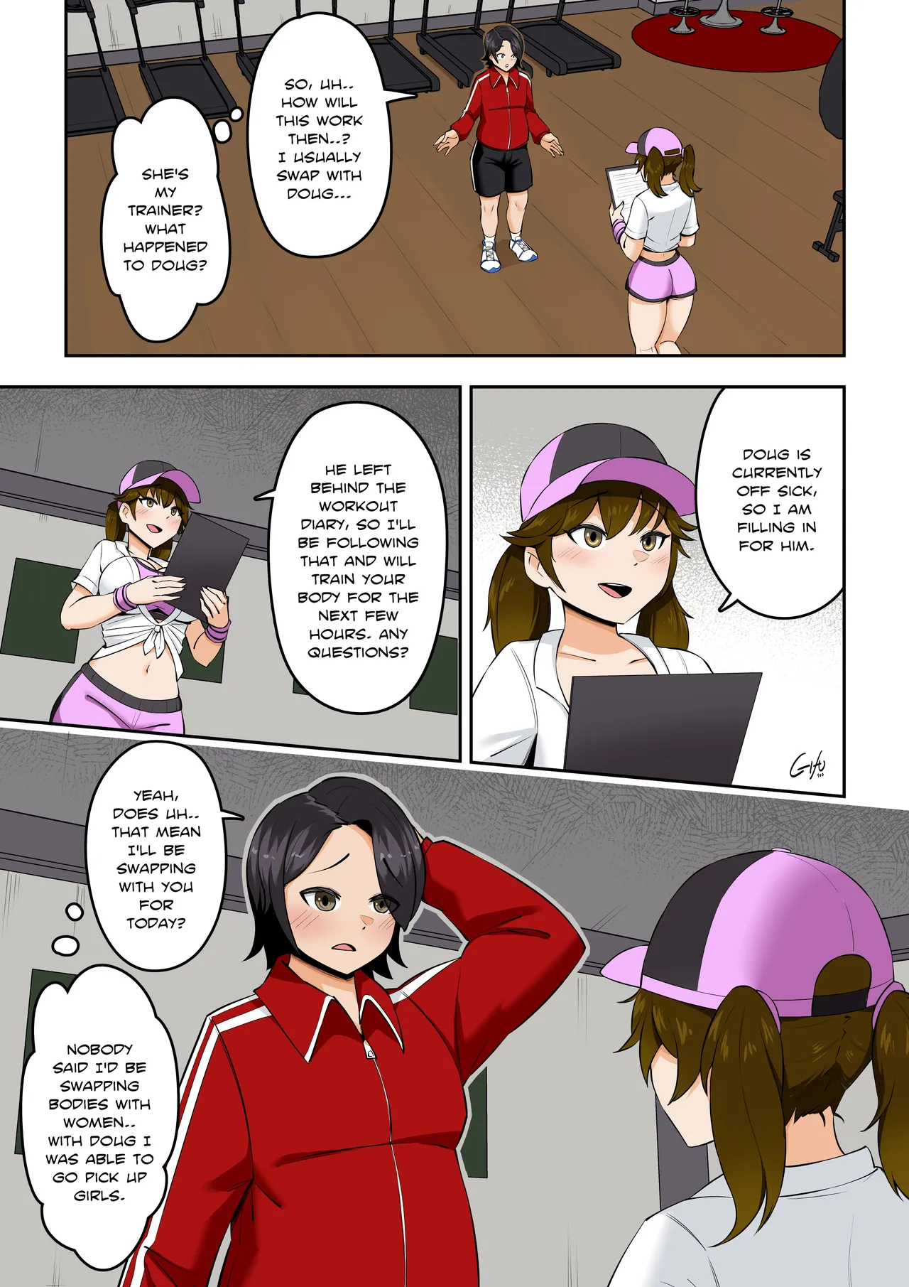 Kawaii Tsun'aho/ Swapping Gym Comic page 3 full