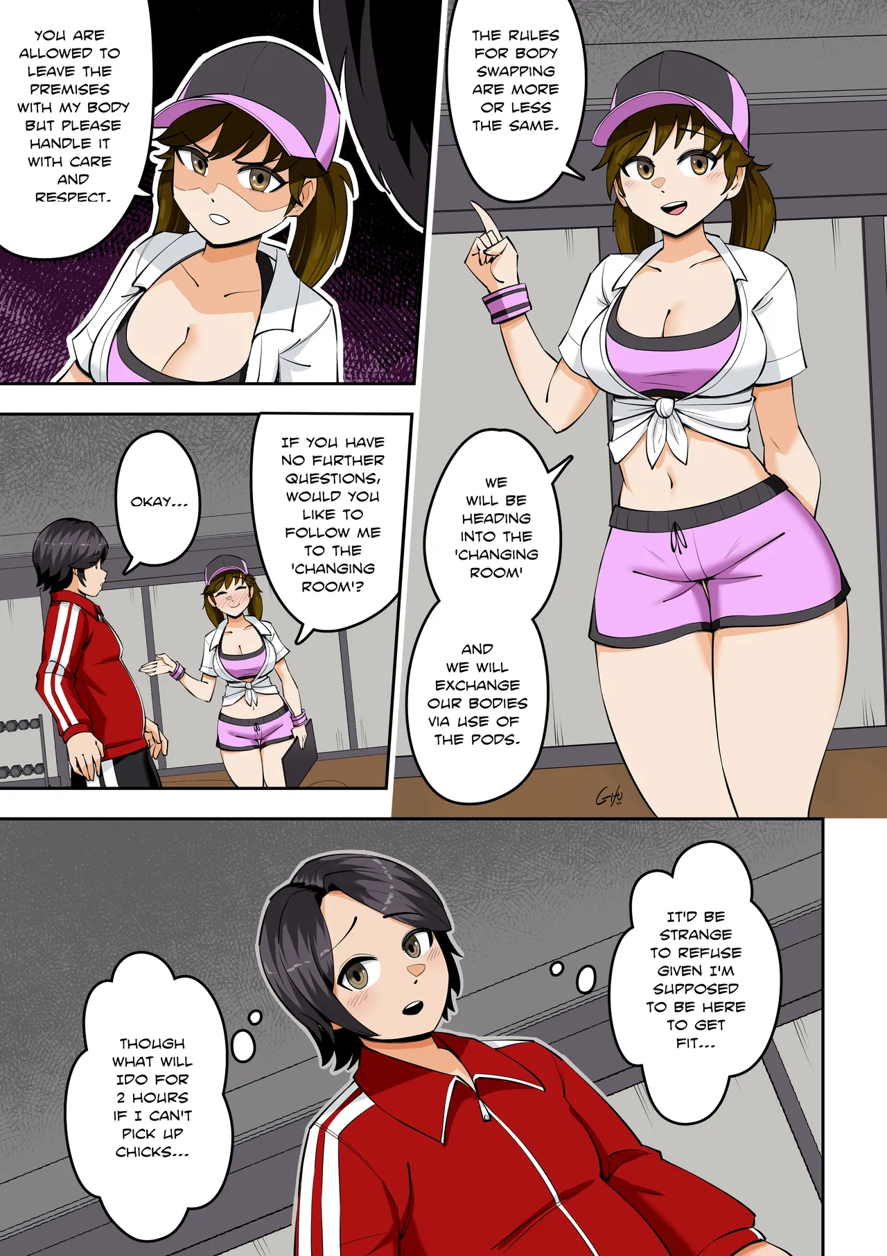 Kawaii Tsun'aho/ Swapping Gym Comic page 5 full