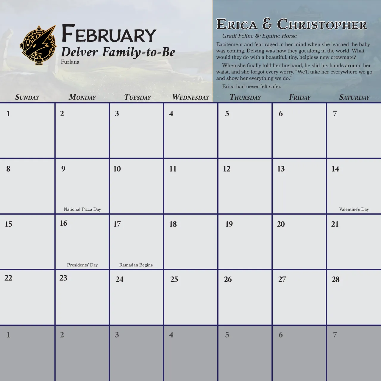 Ladies of the Beast World 2026 Feminine Calendar and Pinups page 7 full