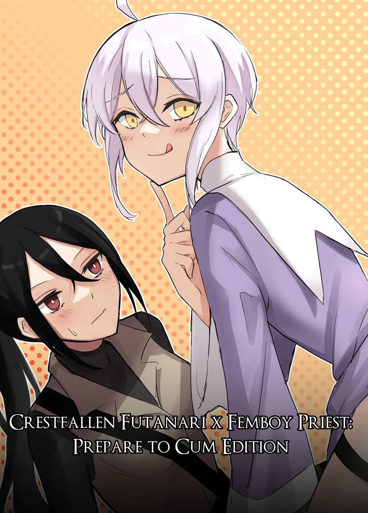 Maou Toubatsu Shippai Heroine Gisei Normal End de Utsu ni Natta Koutensei Futanari Kenshi to Otokonoko Shinkan no Hanashi | Crestfallen Futanari x Femboy Priest: Prepare to Cum Edition page 1 full