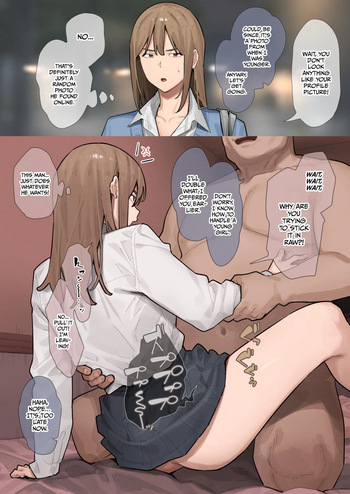 A creepy old man who looks different from his photo shows up and ends up cumming inside a gyaru cover