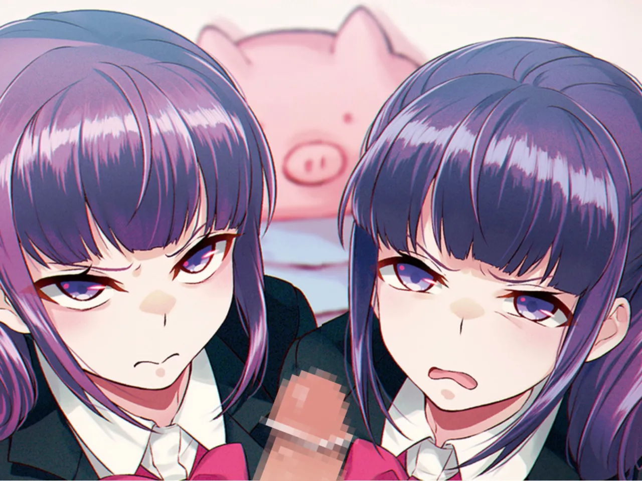 Iya na Kao Sarenagara Opantsu Misete Moraitai Facial cumshot on twin sisters page 6 full