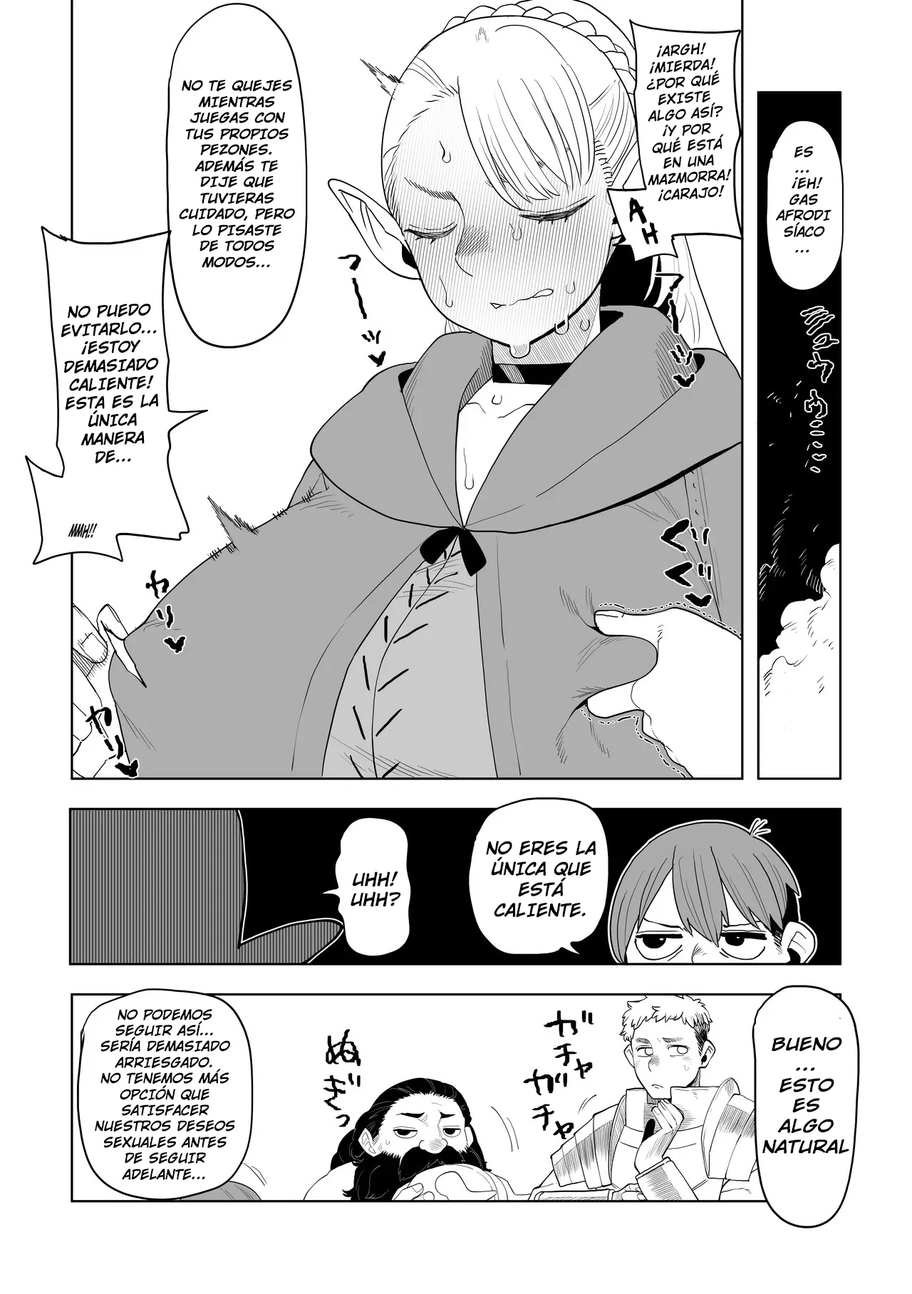 Dungeon Meshi - Hatsujo Torappu no Kaishoho｜Dungeon Meshi - Cómo Rremover el Efecto de la Trampa Afrodisíaca page 2 full